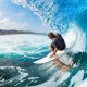 Man Surfing at beach near The Macleay Hotel in Potts Point